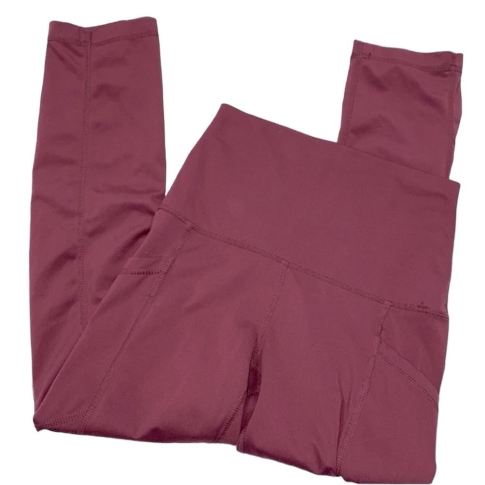 Yogalicious plum color fitness leggings, size extra small